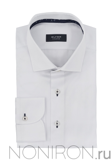 Рубашка Olymp Signature Premium белая. Рукав 64 см. Tailored.