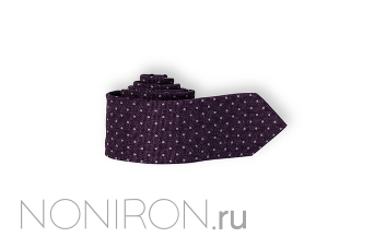 Галстук Olymp фиолетового оттенка с принтом Polkadots.