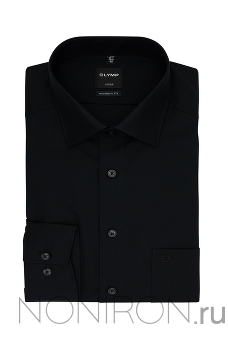 Рубашка Olymp Luxor чёрная (NOS). Рукав 64 см. Modern Fit.