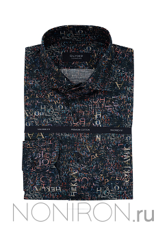 Рубашка Olymp Signature с многослойным графическим дизайном. Рукав 64 см. Tailored Fit.